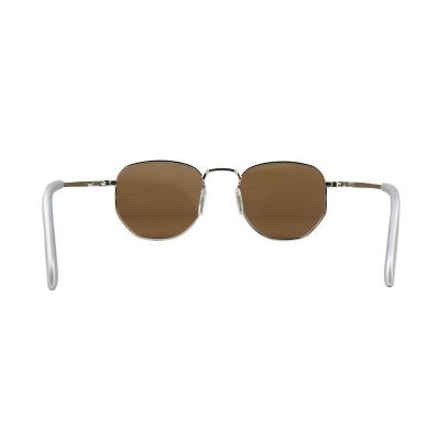 M11008 gold geometric metal sunglasses