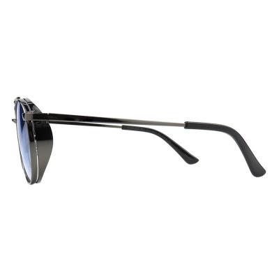 M11009 gunmetal round metal sunglasses