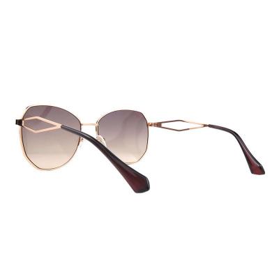 M11024 rose gold geometric metal sunglasses