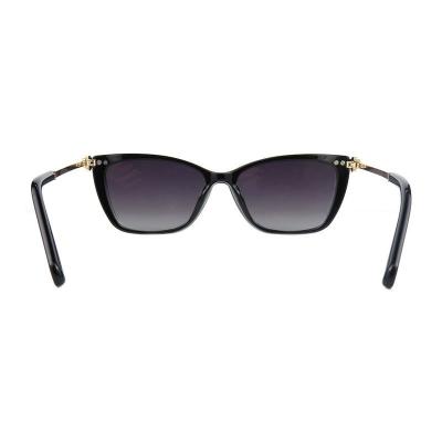 M11030 black cat eye metal sunglasses