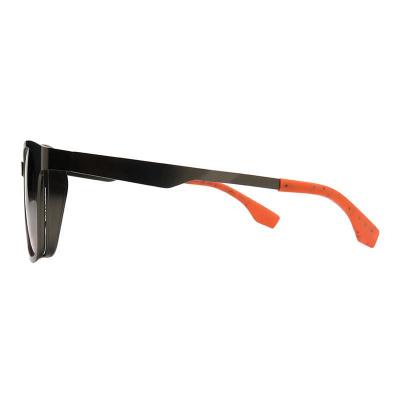M11025 black square metal sunglasses