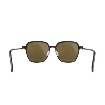 M11027 black square metal sunglasses