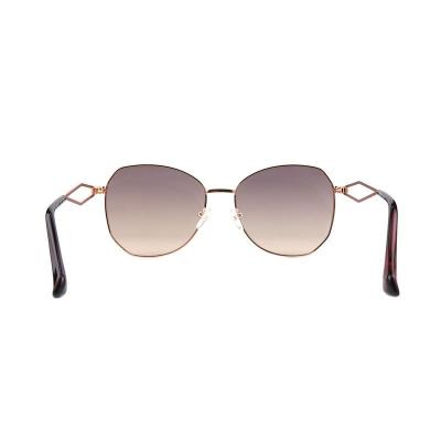 M11024 rose gold geometric metal sunglasses