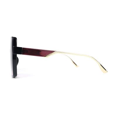 P10759 black square pc/tr90 sunglasses