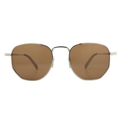 M11008 gold geometric metal sunglasses