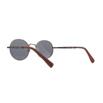 M11016 gunmetal round metal sunglasses