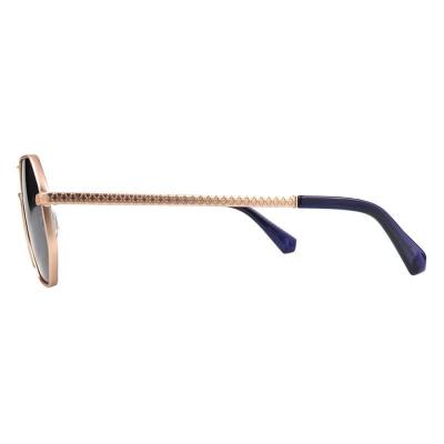 M11010 gold geometric metal sunglasses