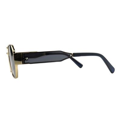M11019 gold geometric metal sunglasses
