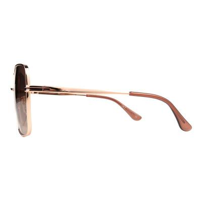 M11049 rose gold square metal sunglasses