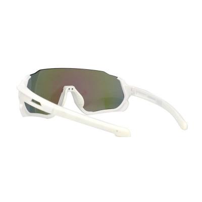 P10856 white shield pc/tr90 sunglasses
