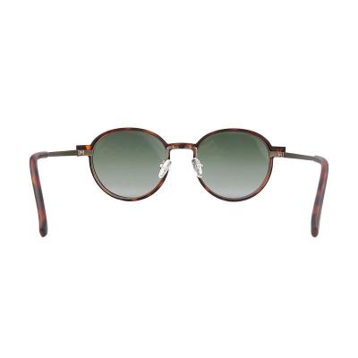 M11035 tortoiseshell round metal sunglasses