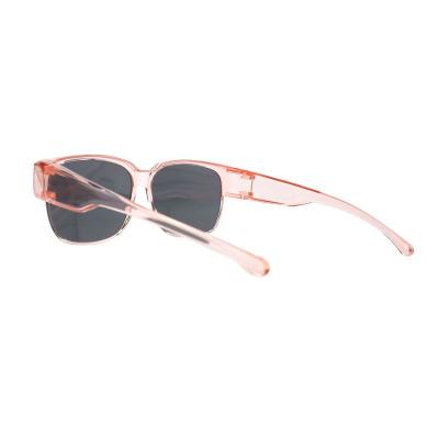 P10784 peach pink square pc/tr90 sunglasses