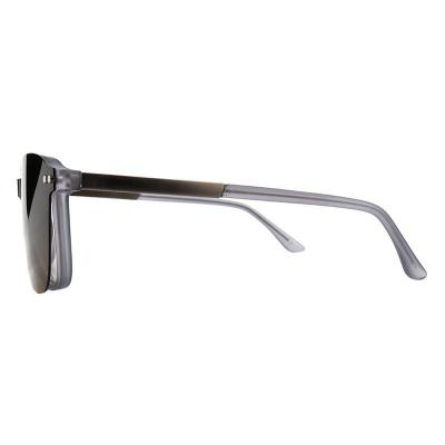 M11033 gradient gray/smoke square metal sunglasses