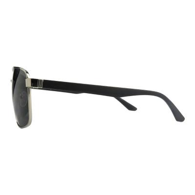 M11053 silver/gold two-tone square metal sunglasses