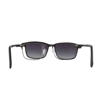 M11045 black with silver/gunmetal accents square metal sunglasses