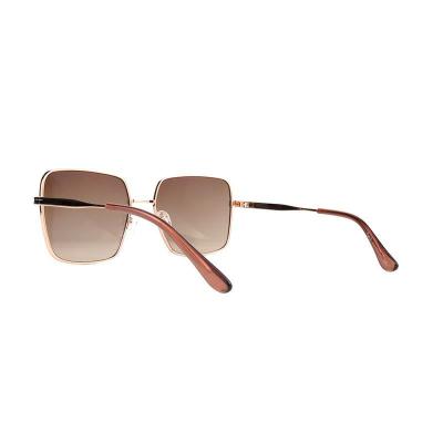 M11049 rose gold square metal sunglasses