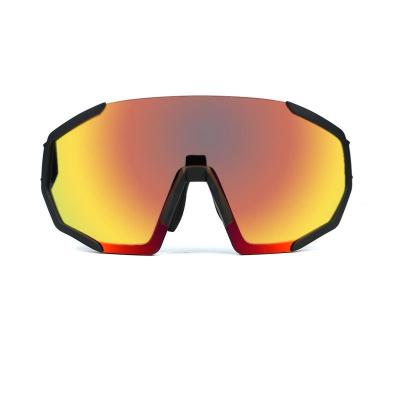 P10854 black shield pc/tr90 sunglasses