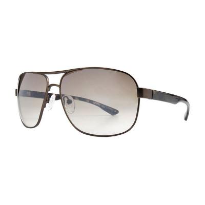 M11047 dark bronze/gunmetal brown aviator metal sunglasses