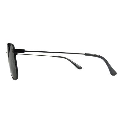 M11054 black square metal sunglasses