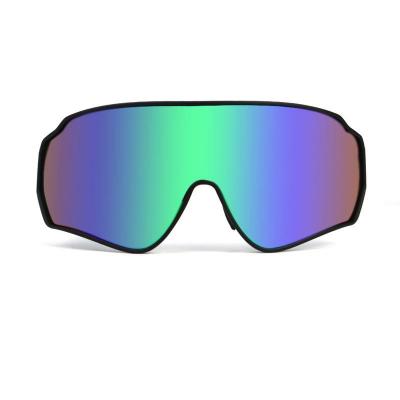 P10855 black shield pc/tr90 sunglasses