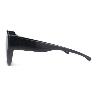 P10782 black geometric pc/tr90 sunglasses