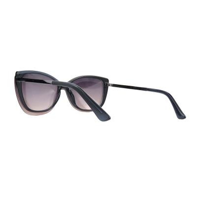 M11031 black cat eye metal sunglasses