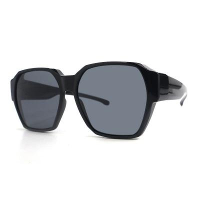 P10782 black geometric pc/tr90 sunglasses