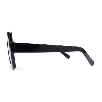 P10802 black square pc/tr90 sunglasses
