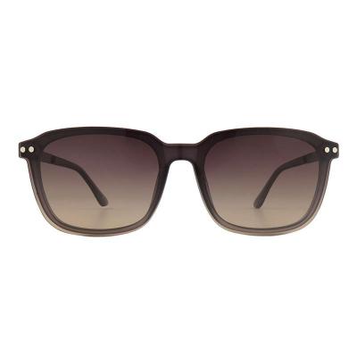 M11033 gradient gray/smoke square metal sunglasses