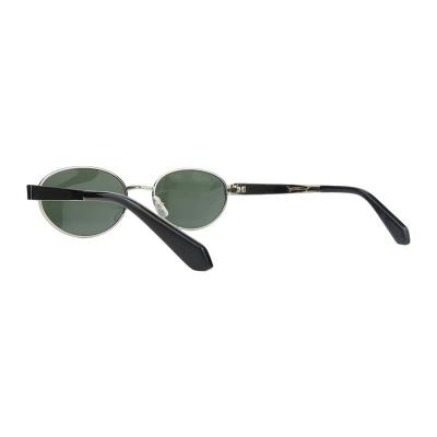 M11051 silver/gunmetal oval metal sunglasses
