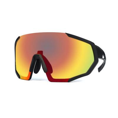P10854 black shield pc/tr90 sunglasses