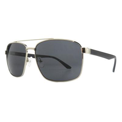 M11053 silver/gold two-tone square metal sunglasses