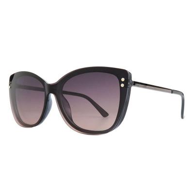 M11031 black cat eye metal sunglasses