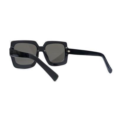 P10802 black square pc/tr90 sunglasses
