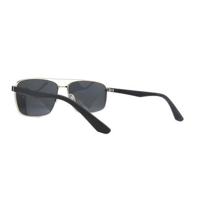 M11053 silver/gold two-tone square metal sunglasses