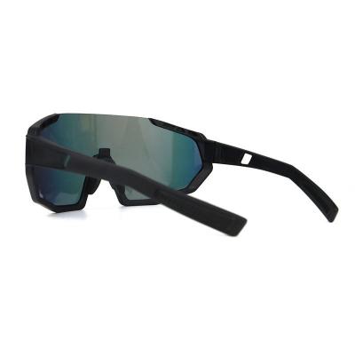 P10854 black shield pc/tr90 sunglasses