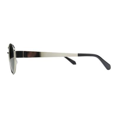 M11051 silver/gunmetal oval metal sunglasses