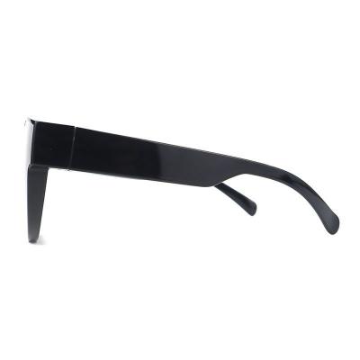 P10777 black round pc/tr90 sunglasses