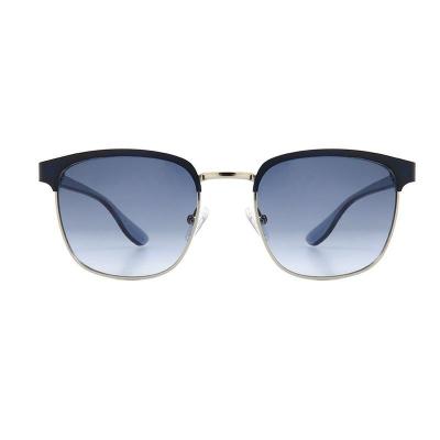 M11046 black/silver browline metal sunglasses