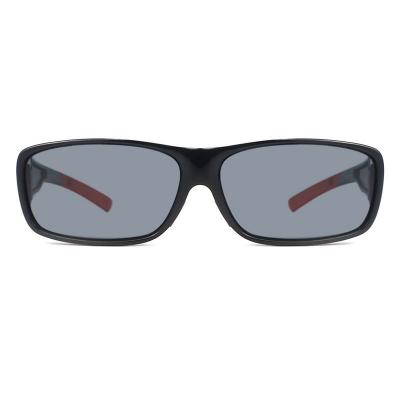 P10781 black square pc/tr90 sunglasses