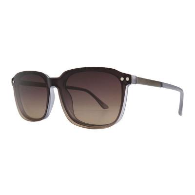 M11033 gradient gray/smoke square metal sunglasses