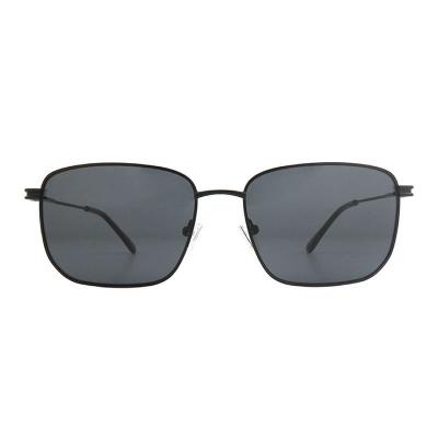 M11054 black square metal sunglasses