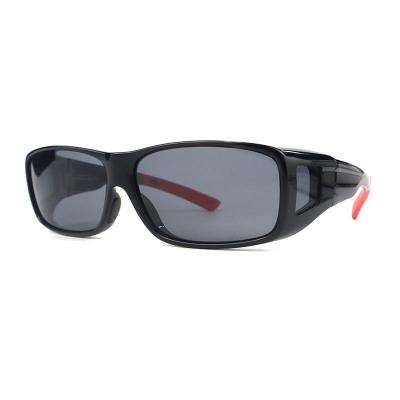 P10781 black square pc/tr90 sunglasses