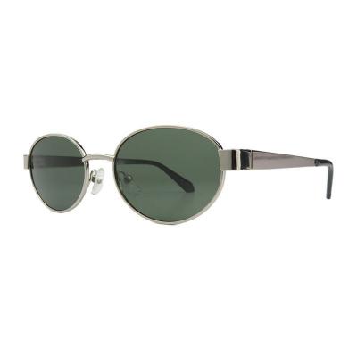 M11051 silver/gunmetal oval metal sunglasses