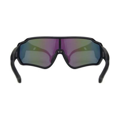 P10855 black shield pc/tr90 sunglasses