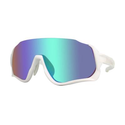 P10856 white shield pc/tr90 sunglasses