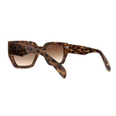 P10805 tortoiseshell geometric pc/tr90 sunglasses