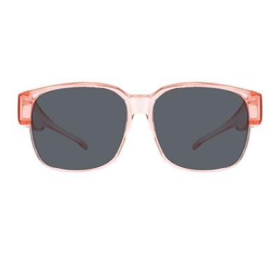 P10784 peach pink square pc/tr90 sunglasses