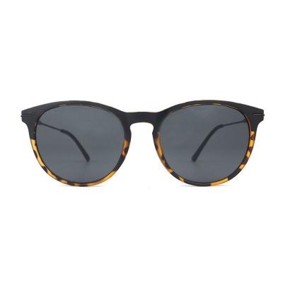 P10800 black/tortoiseshell round pc/tr90 sunglasses