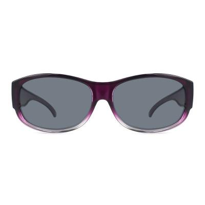 P10778 purple gradient oval pc/tr90 sunglasses